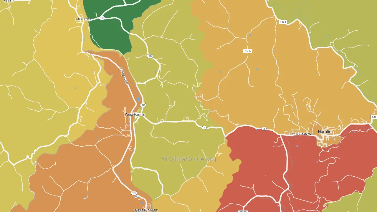 25571, WV Map of Drug-Related Crime Rates