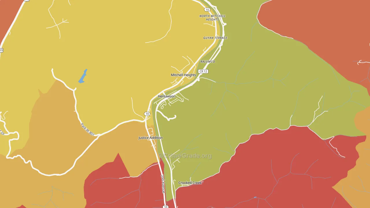 25624, WV Map of Drug-Related Crime Rates