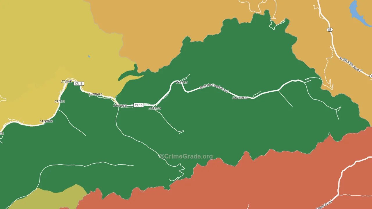 25630, WV Map of Drug-Related Crime Rates