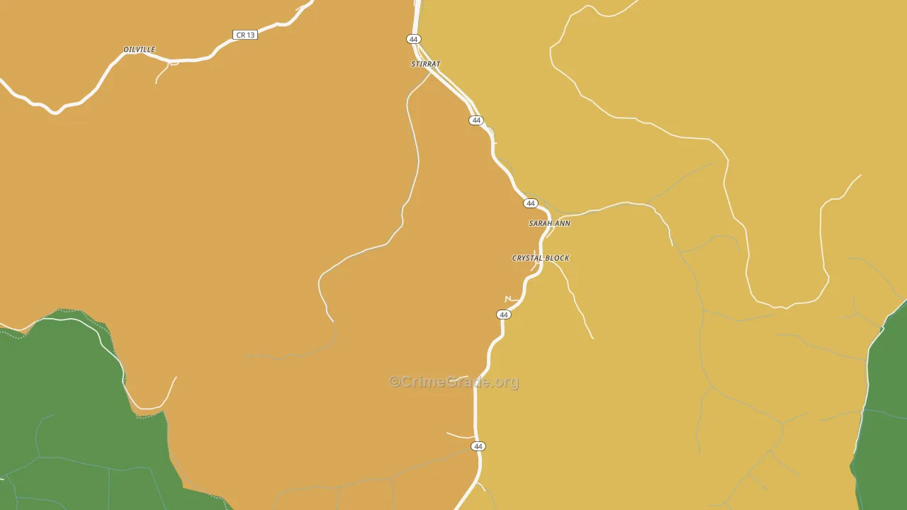 25644, WV Map of Drug-Related Crime Rates