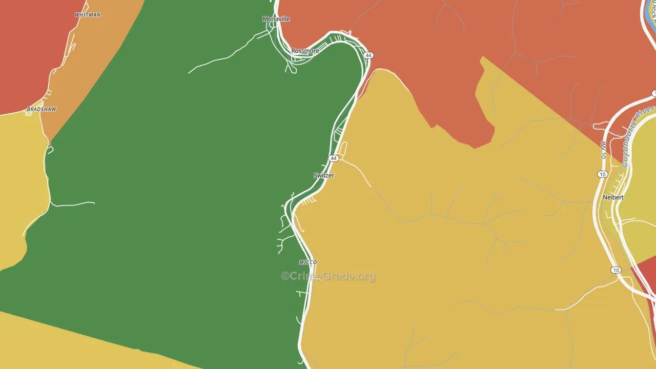 25647, WV Map of Drug-Related Crime Rates