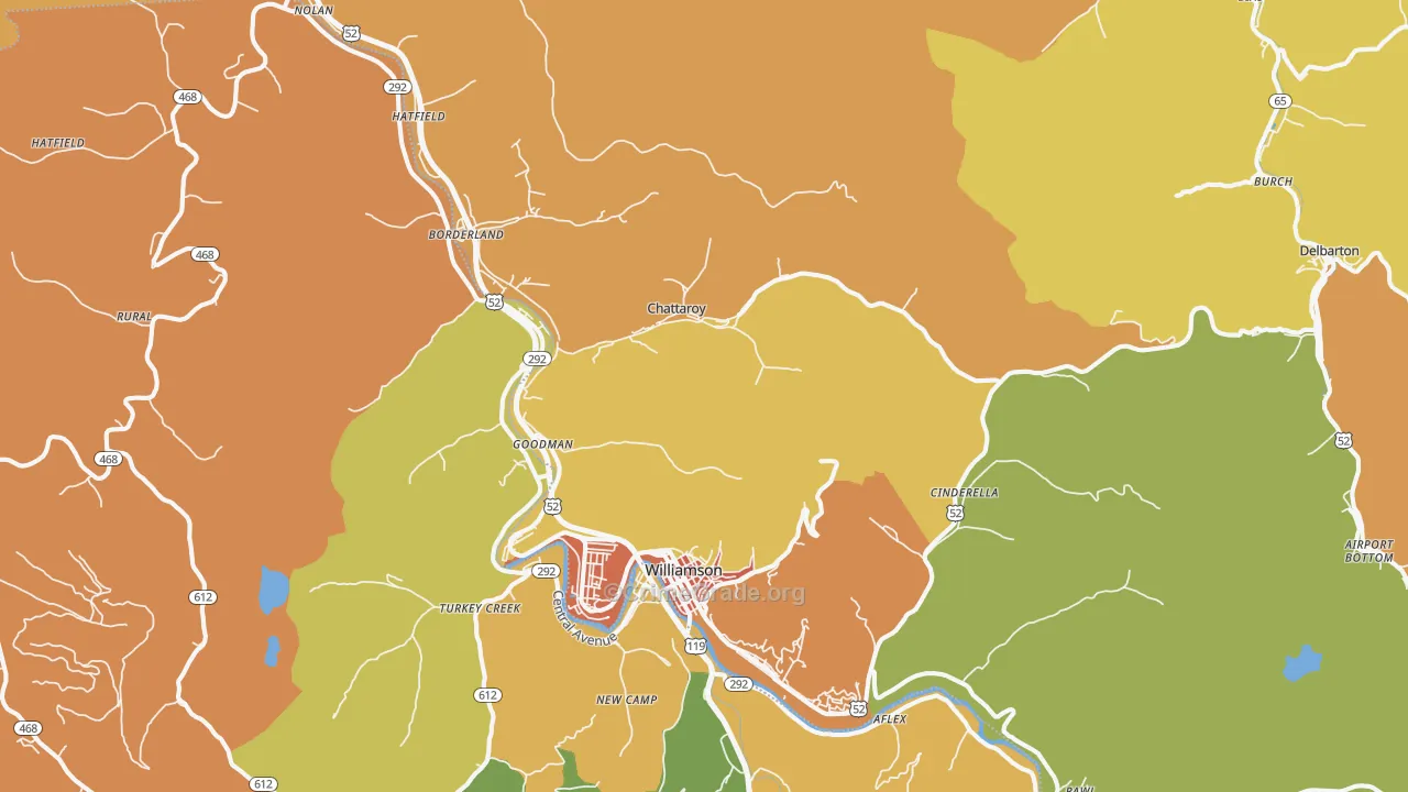 25661, WV Map of Drug-Related Crime Rates