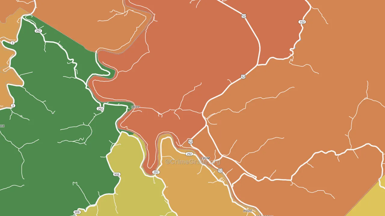 25669, WV Map of Drug-Related Crime Rates