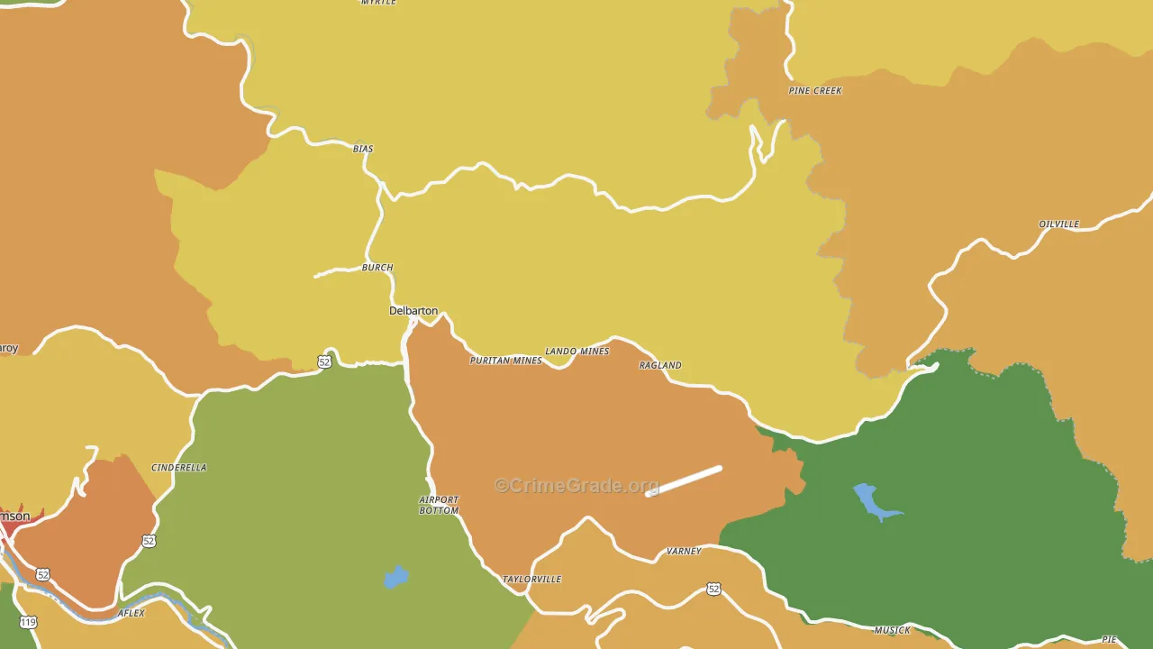 25670, WV Map of Drug-Related Crime Rates