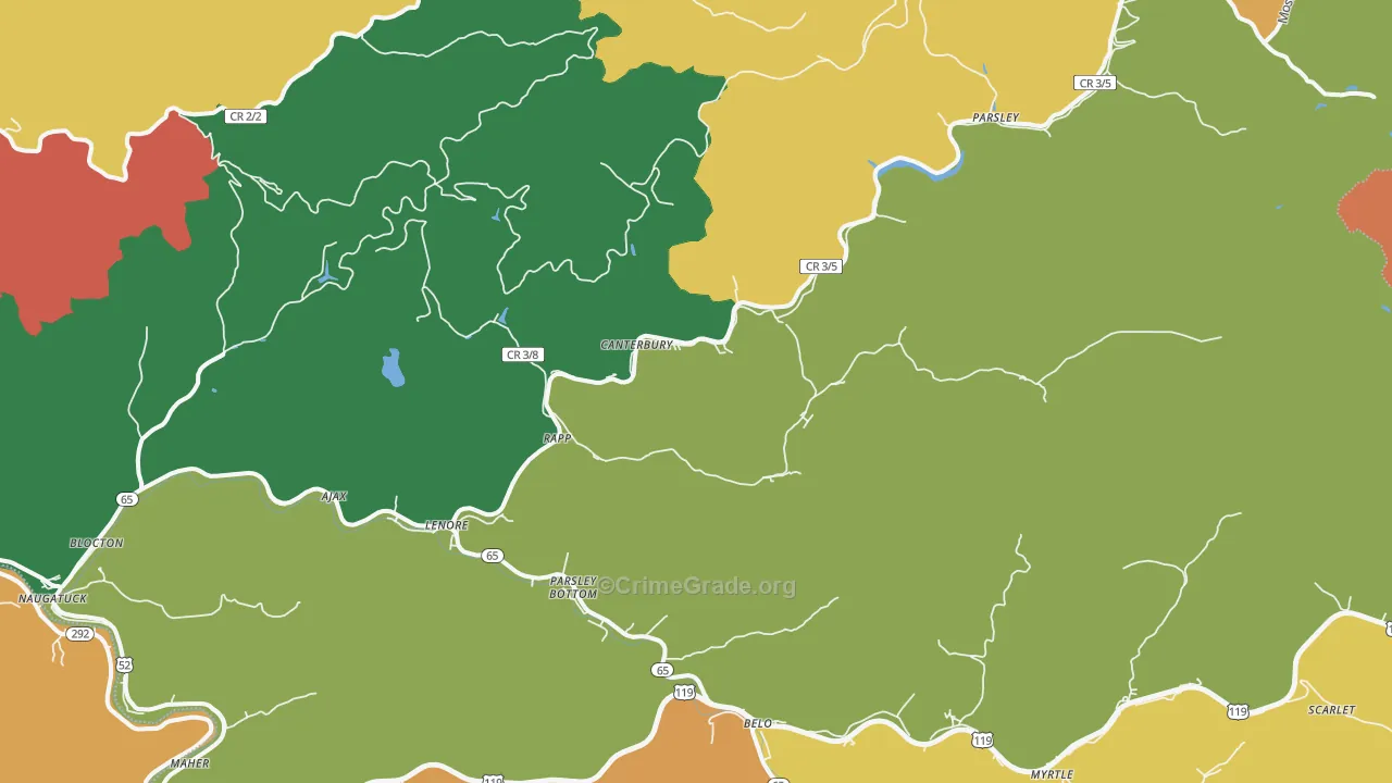 25676, WV Map of Drug-Related Crime Rates