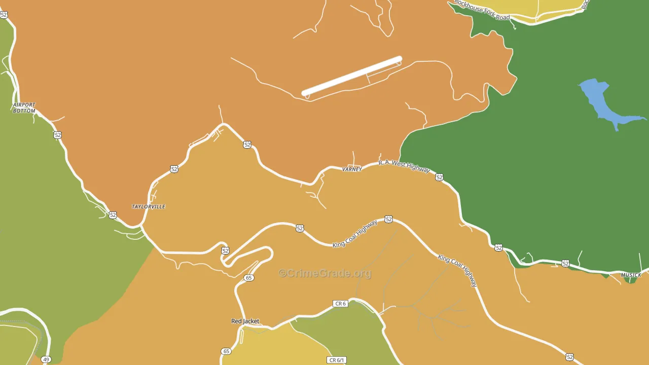 25696, WV Map of Drug-Related Crime Rates