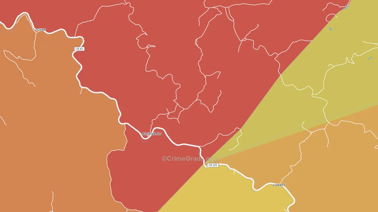 25699, WV Map of Drug-Related Crime Rates