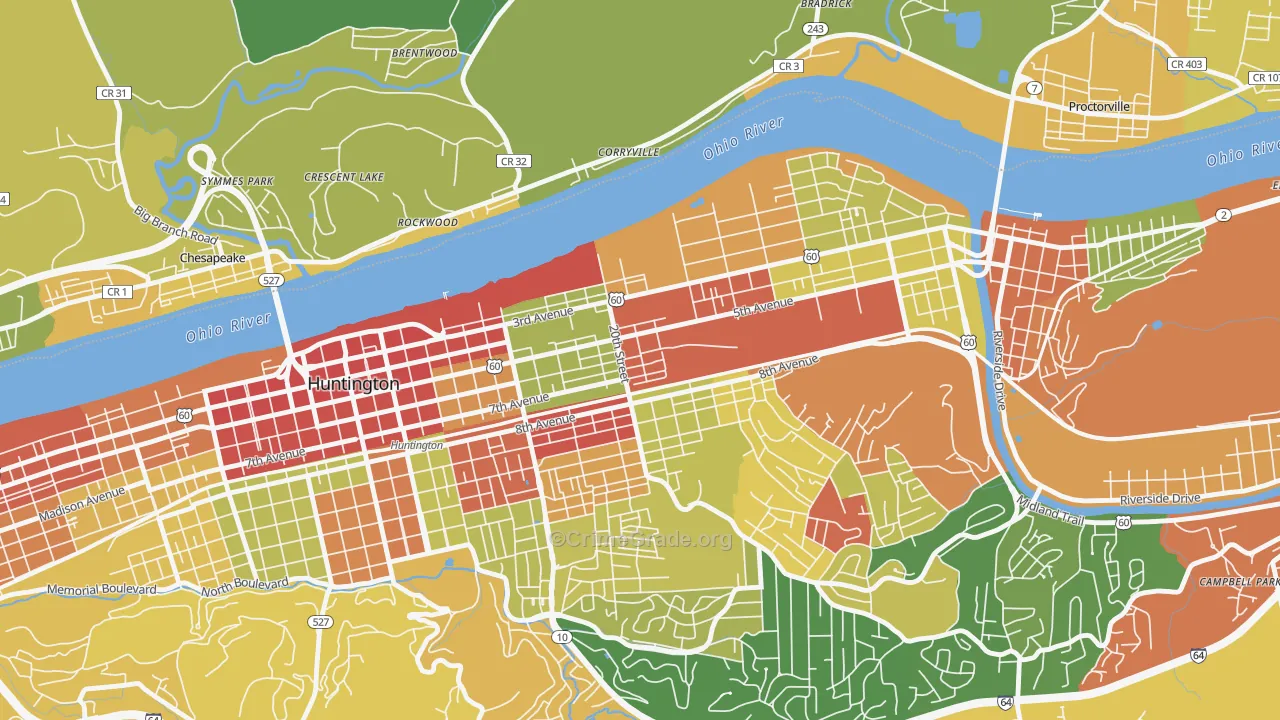25703, WV Map of Drug-Related Crime Rates