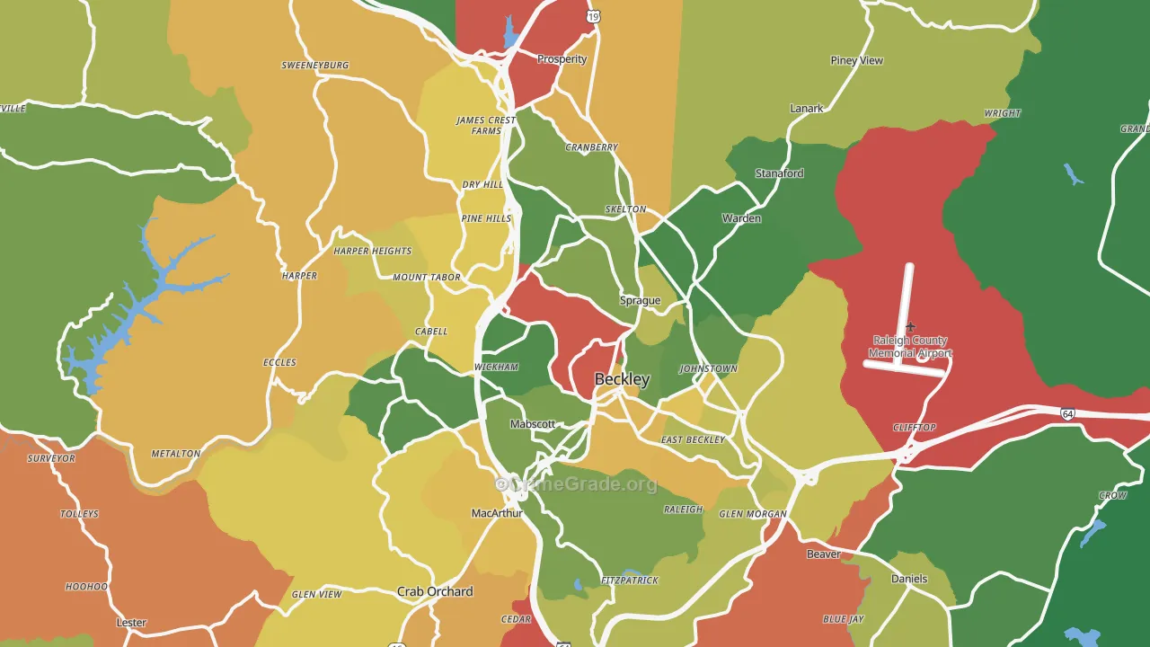 25801, WV Map of Drug-Related Crime Rates