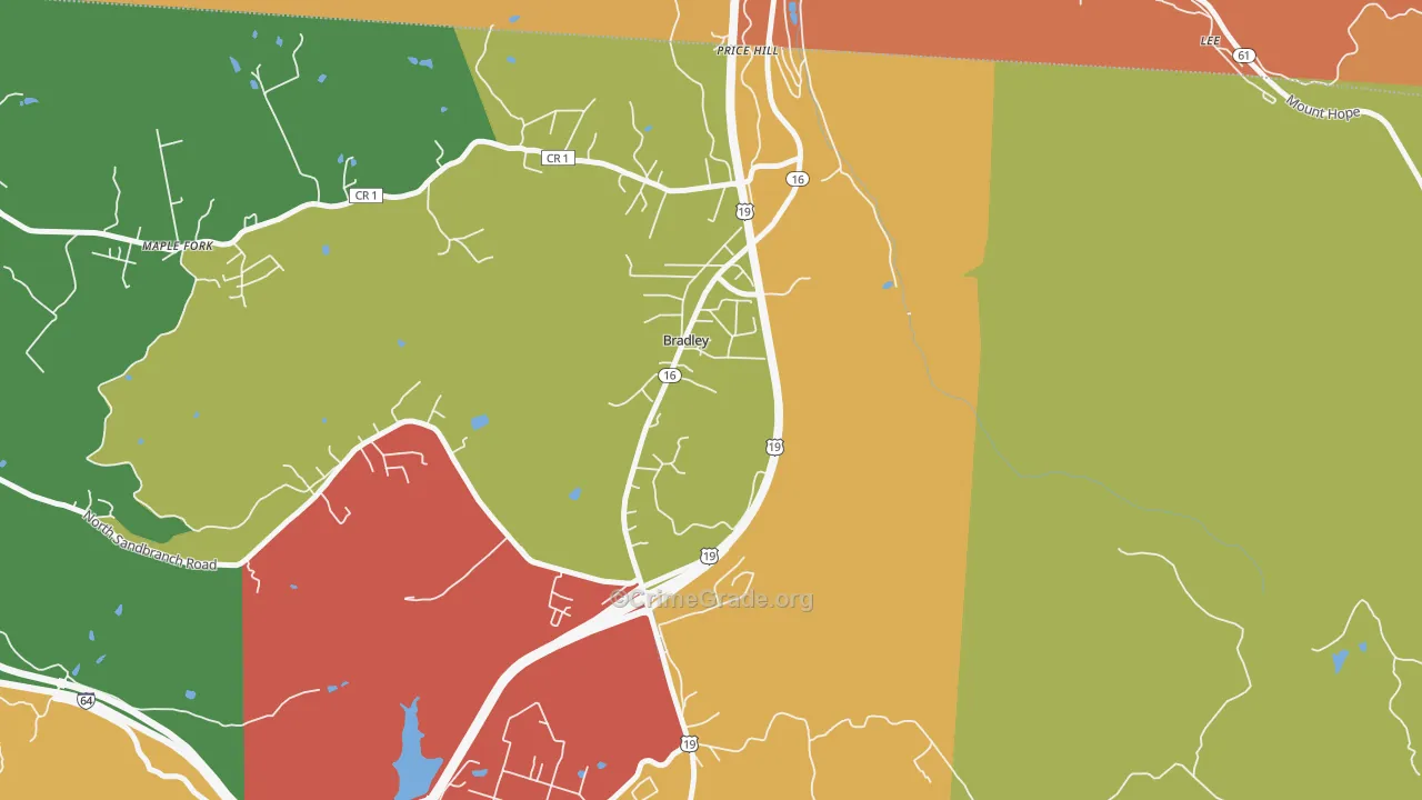 25818, WV Map of Drug-Related Crime Rates