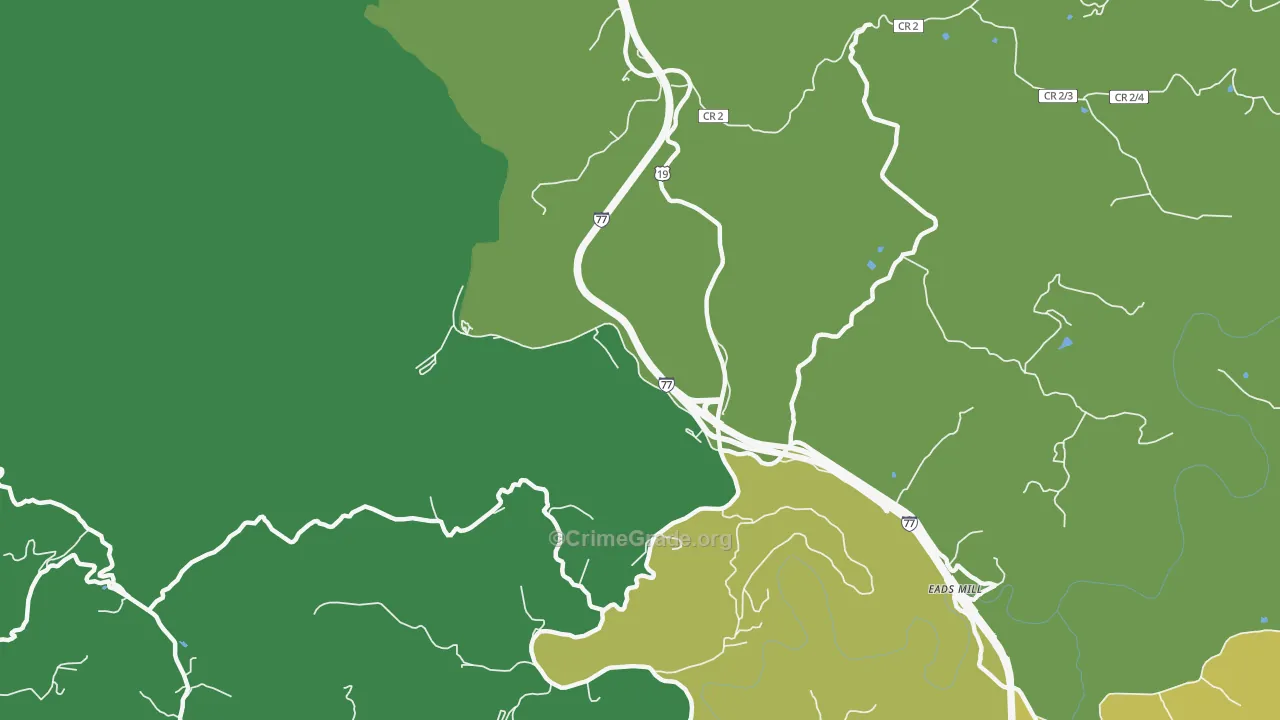 25820, WV Map of Drug-Related Crime Rates