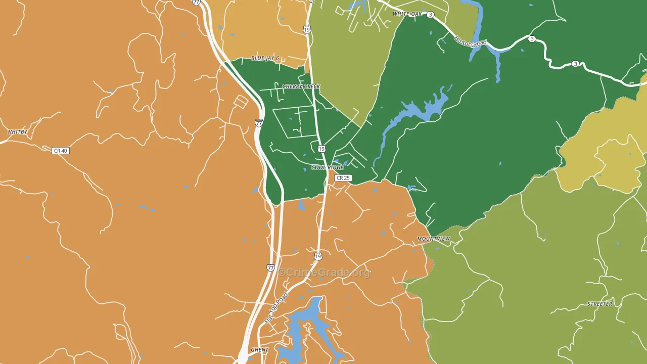 25825, WV Map of Drug-Related Crime Rates