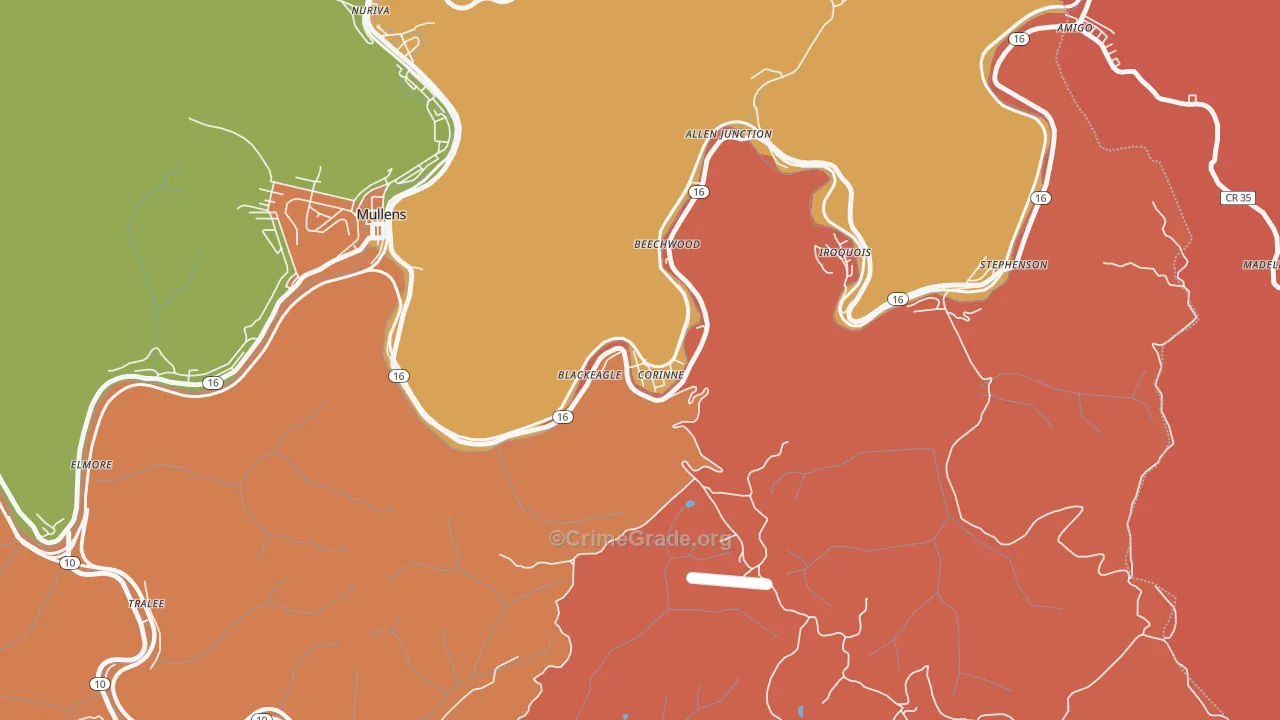 25826, WV Map of Drug-Related Crime Rates