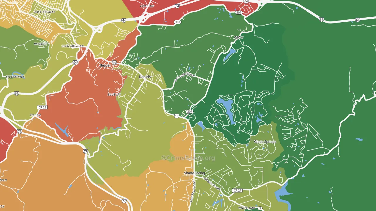 25832, WV Map of Drug-Related Crime Rates