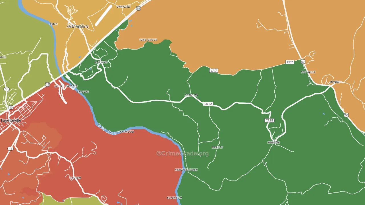 25837, WV Map of Drug-Related Crime Rates