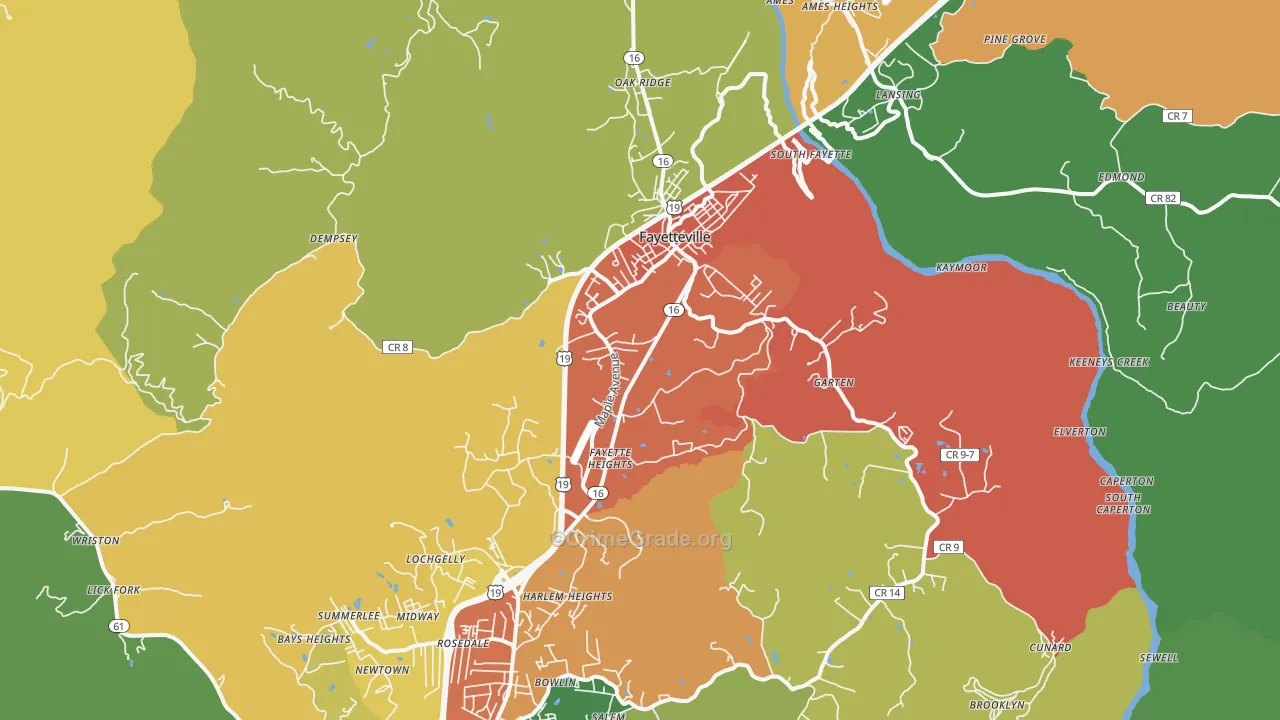25840, WV Map of Drug-Related Crime Rates