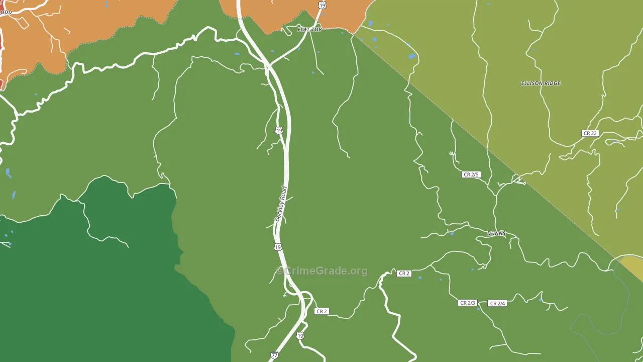 25841, WV Map of Drug-Related Crime Rates