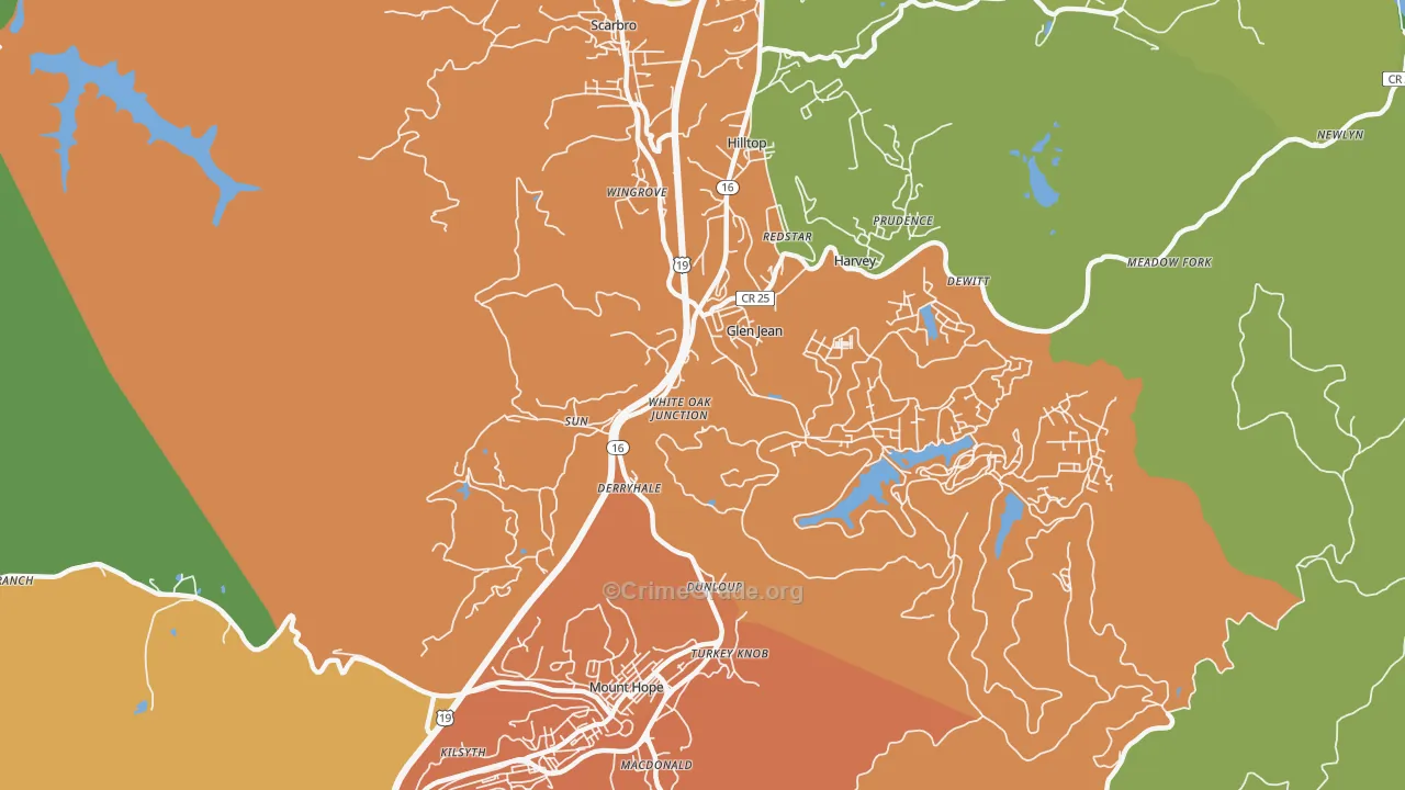 25846, WV Map of Drug-Related Crime Rates