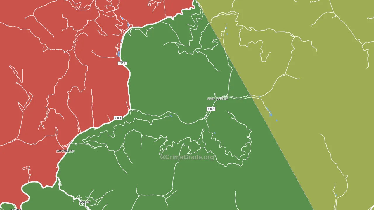 25848, WV Map of Drug-Related Crime Rates
