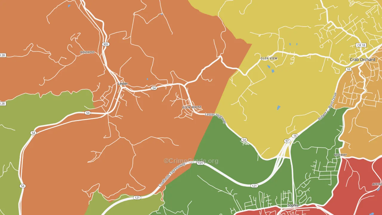 25849, WV Map of Drug-Related Crime Rates