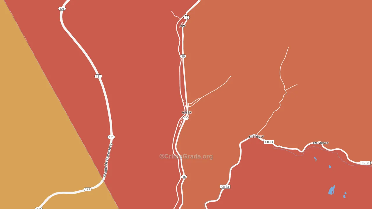 25853, WV Map of Drug-Related Crime Rates