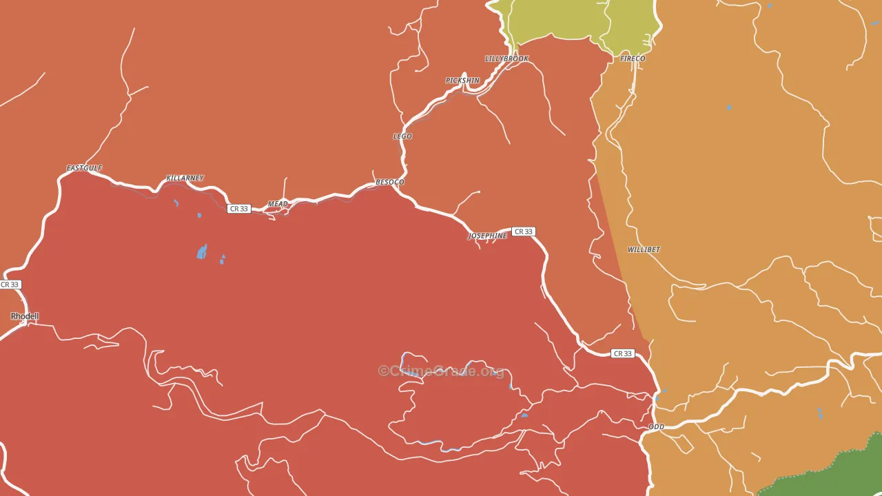 25857, WV Map of Drug-Related Crime Rates