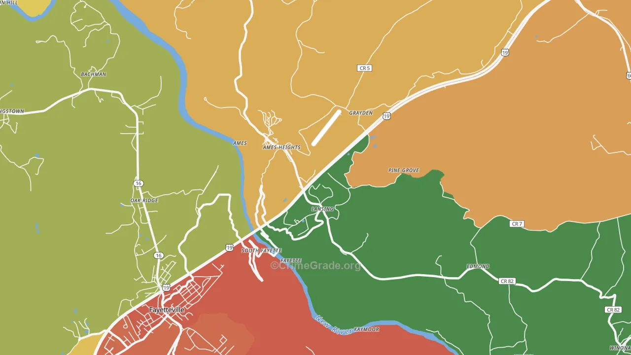 25862, WV Map of Drug-Related Crime Rates