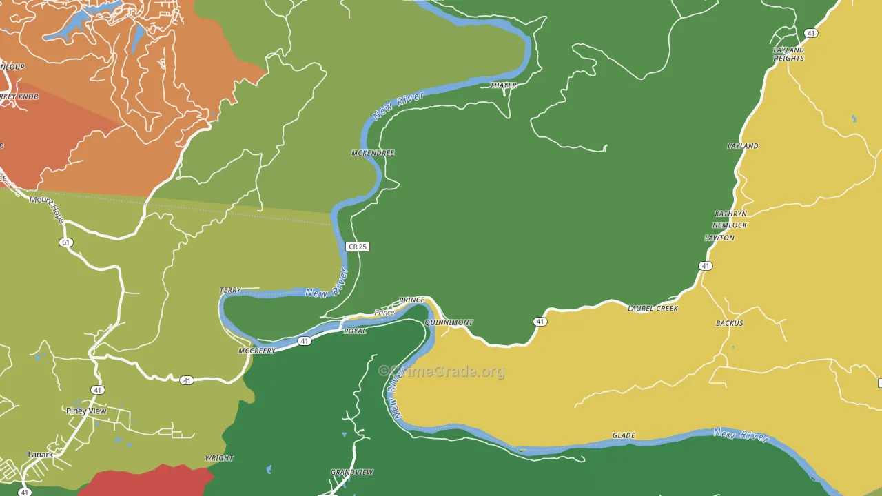 25864, WV Map of Drug-Related Crime Rates