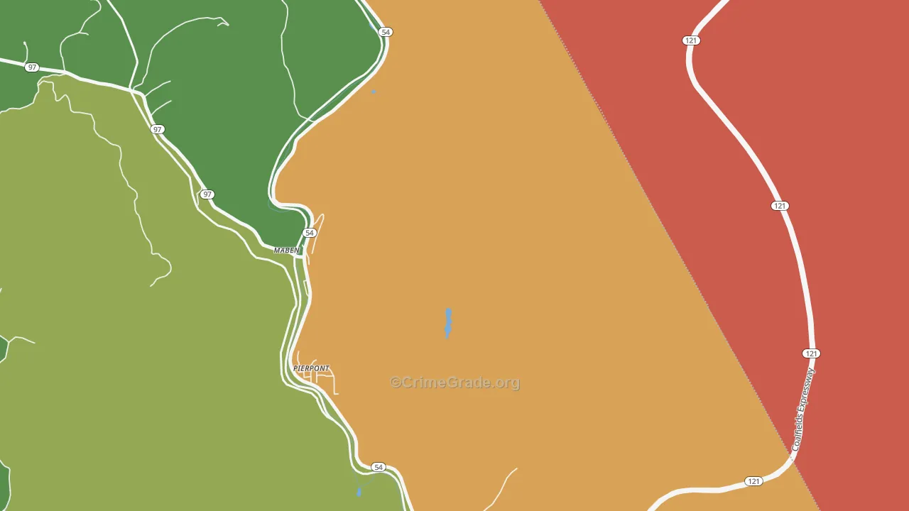 25870, WV Map of Drug-Related Crime Rates
