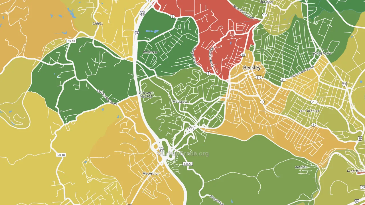25871, WV Map of Drug-Related Crime Rates