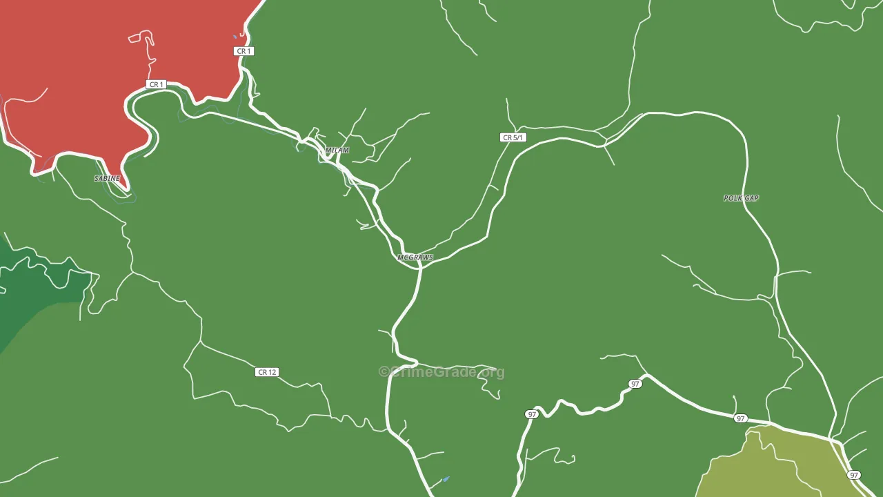 25875, WV Map of Drug-Related Crime Rates