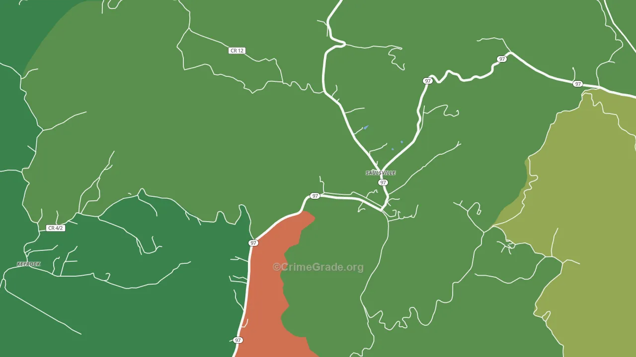 25876, WV Map of Drug-Related Crime Rates