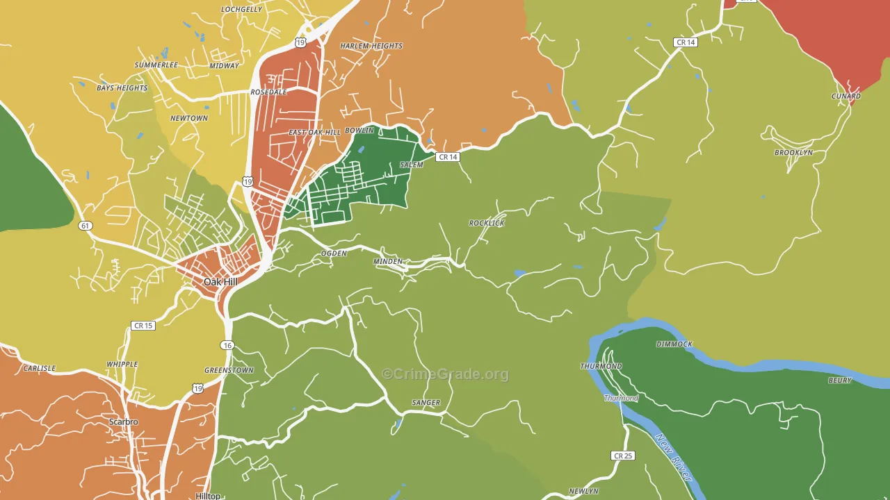 25879, WV Map of Drug-Related Crime Rates