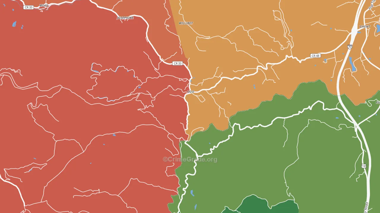 25902, WV Map of Drug-Related Crime Rates