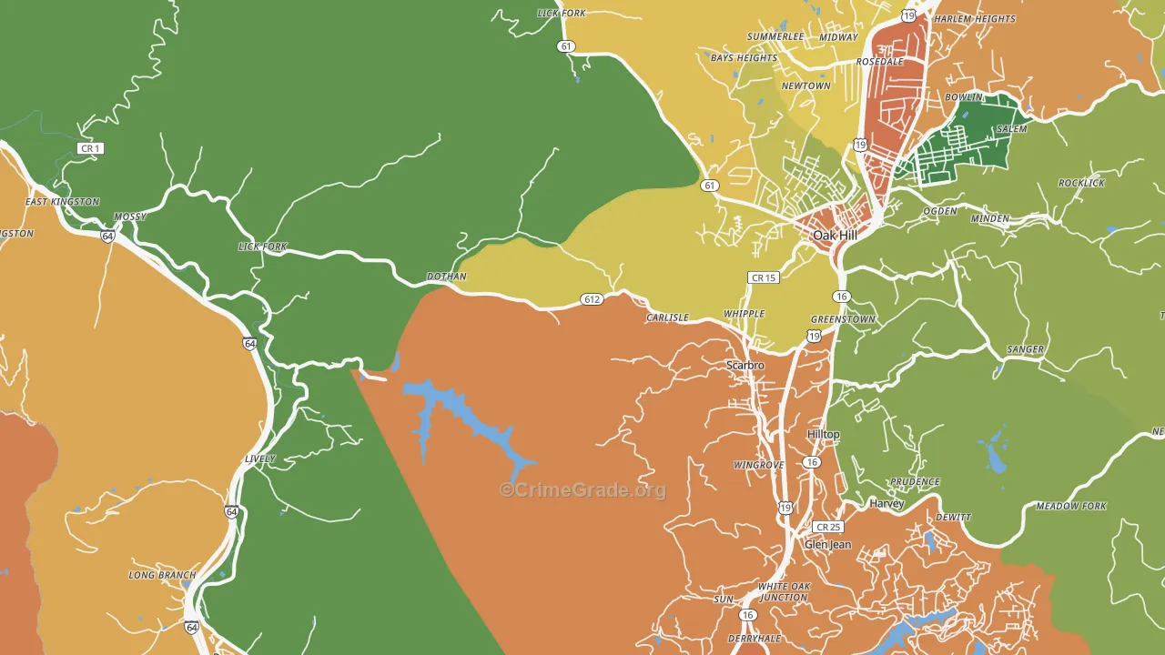 25917, WV Map of Drug-Related Crime Rates