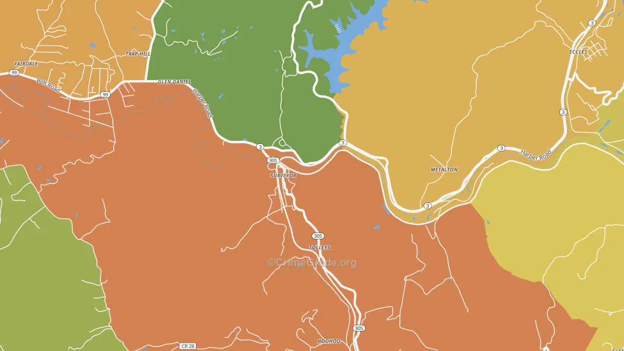 25932, WV Map of Drug-Related Crime Rates