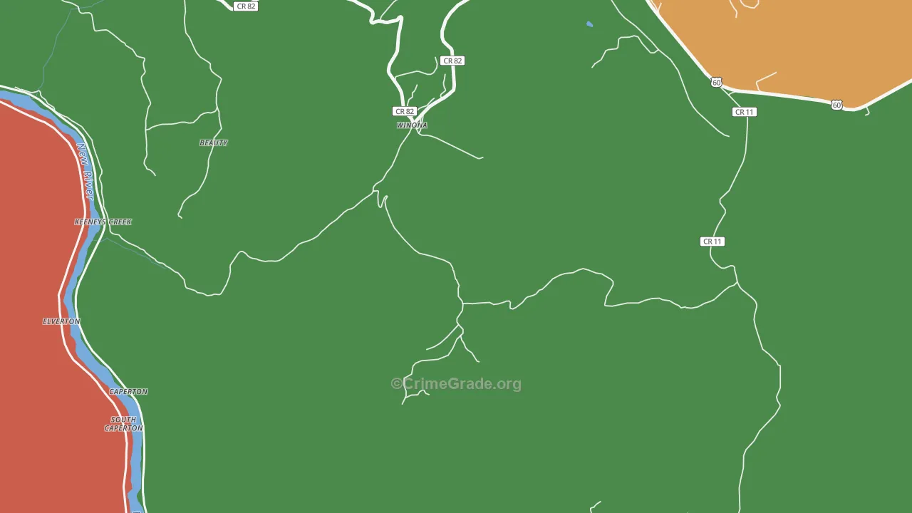 25942, WV Map of Drug-Related Crime Rates
