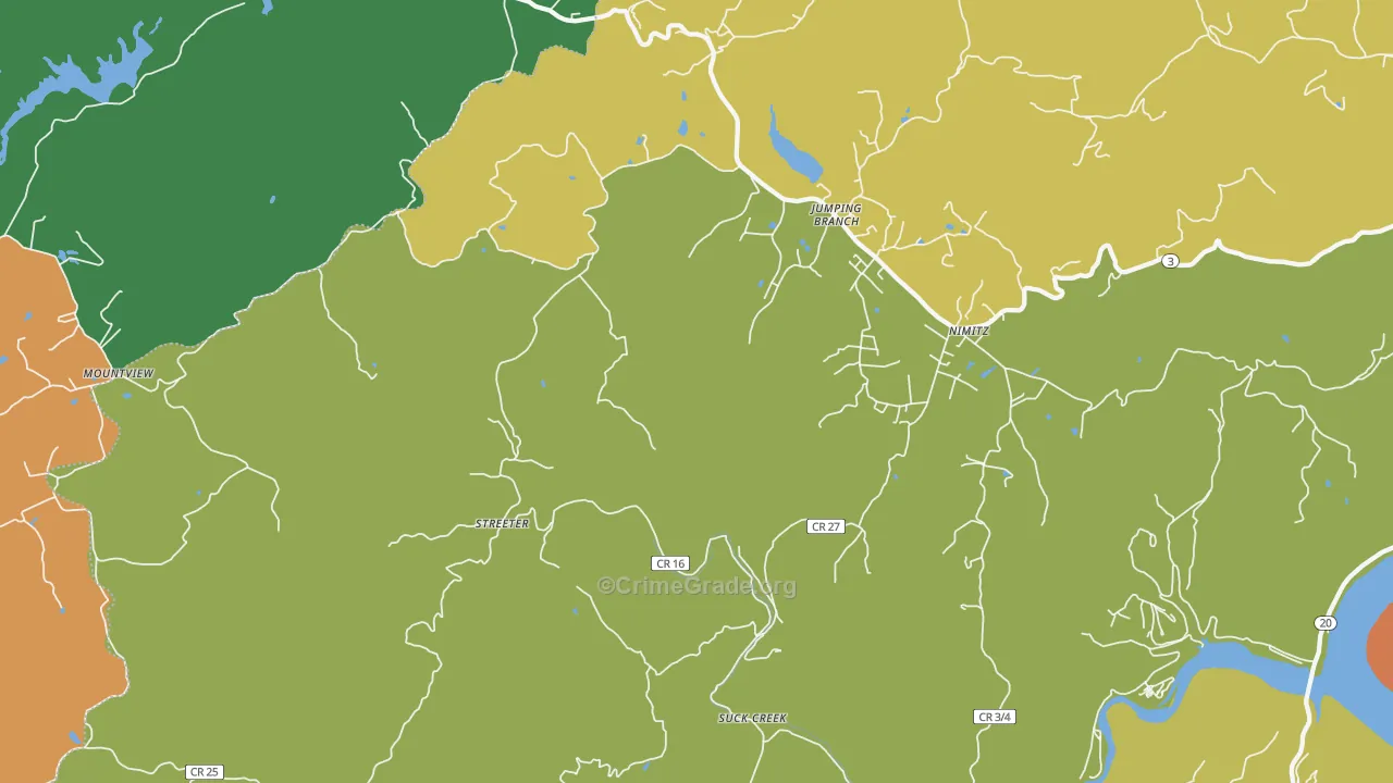 25969, WV Map of Drug-Related Crime Rates