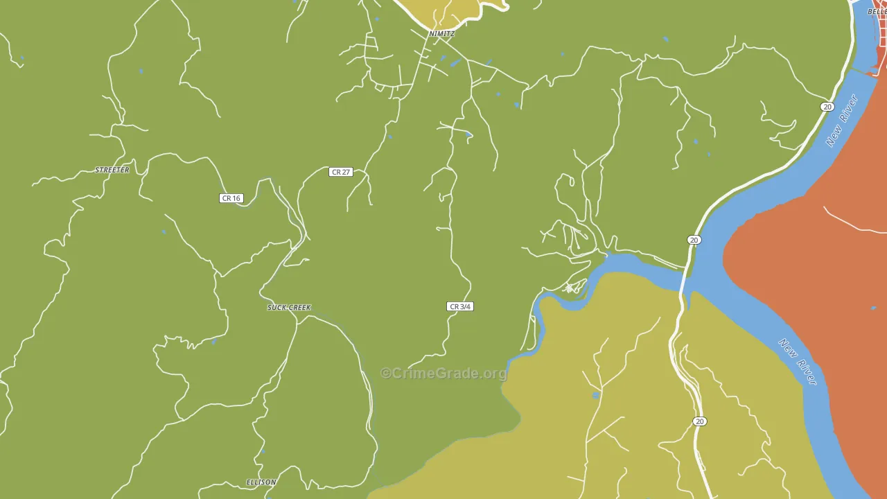 25978, WV Map of Drug-Related Crime Rates