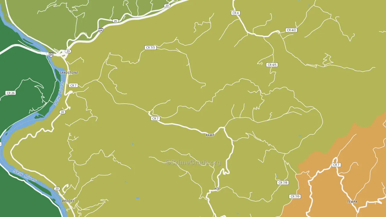 25985, WV Map of Drug-Related Crime Rates