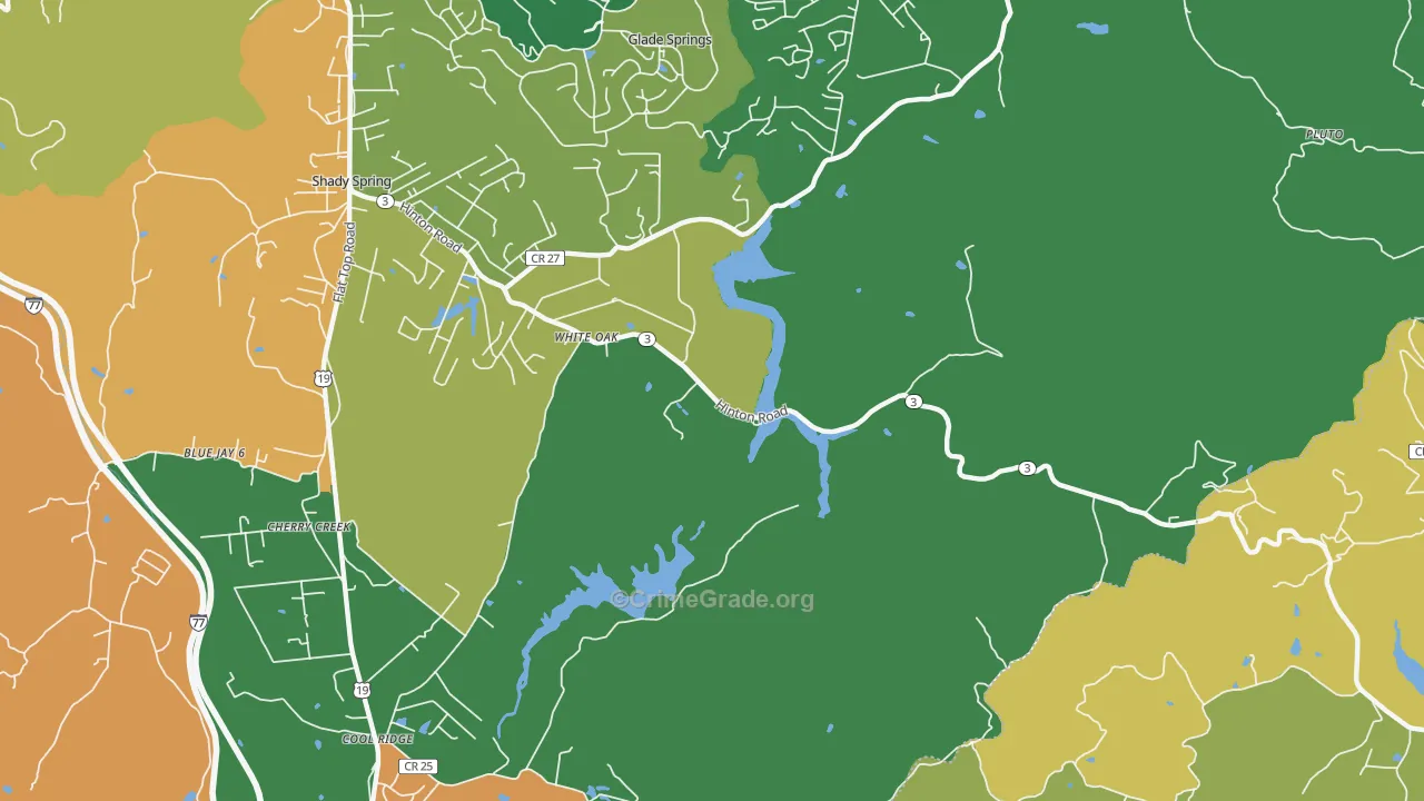 25989, WV Map of Drug-Related Crime Rates