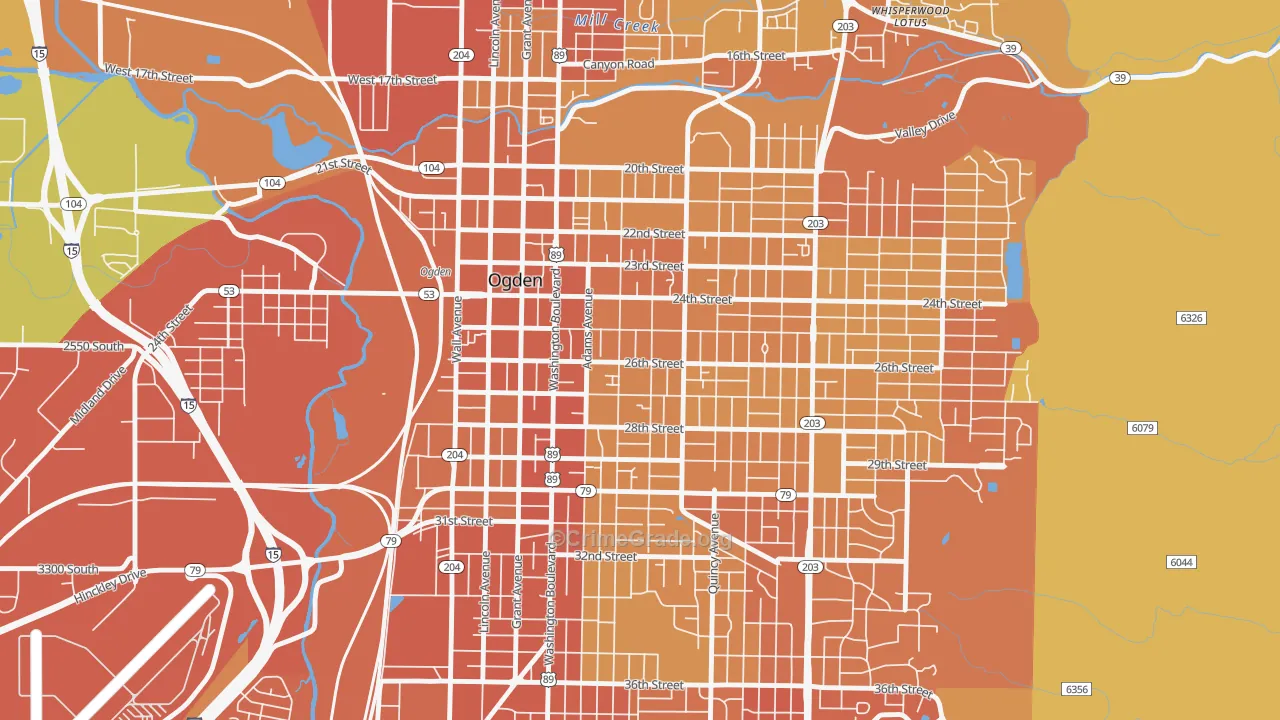 25th Street, Ogden, UT Map of Drug-Related Crime Rates