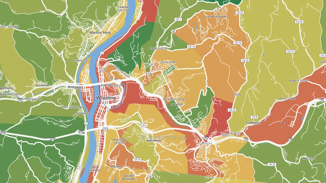 26003, WV Map of Drug-Related Crime Rates