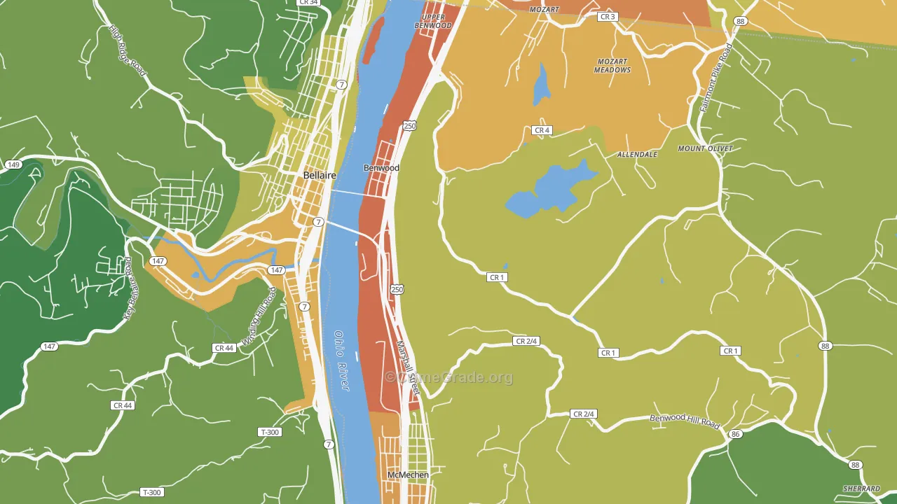 26031, WV Map of Drug-Related Crime Rates
