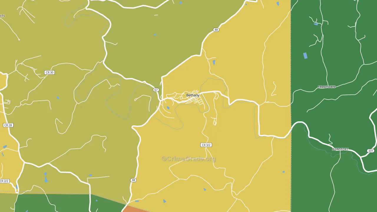 26032, WV Map of Drug-Related Crime Rates