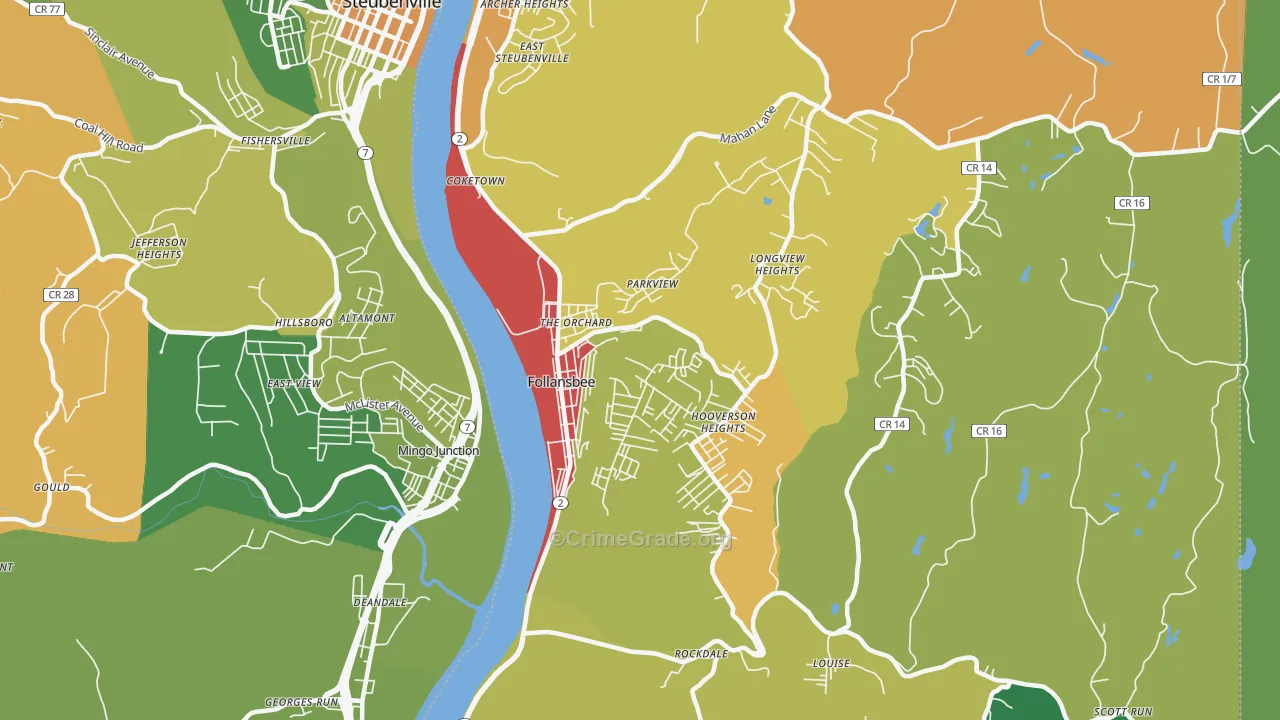 26037, WV Map of Drug-Related Crime Rates