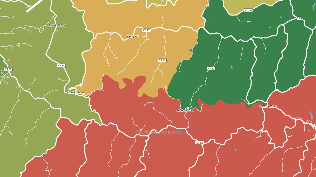 26039, WV Map of Drug-Related Crime Rates
