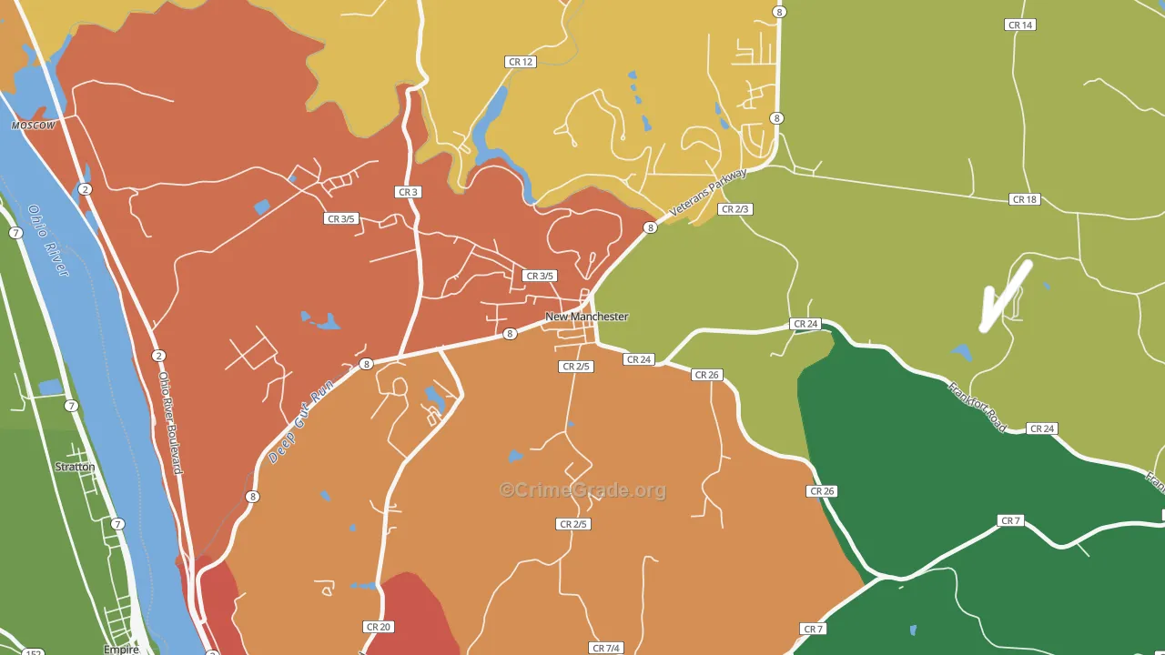 26056, WV Map of Drug-Related Crime Rates