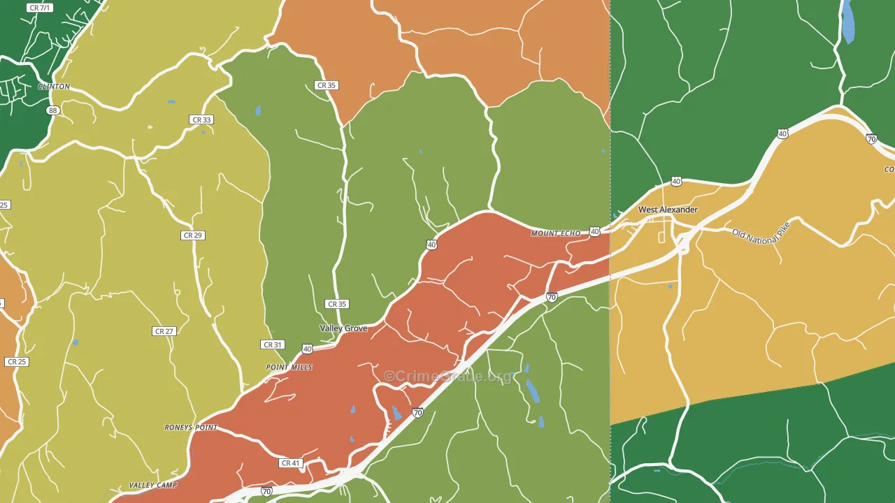 26060, WV Map of Drug-Related Crime Rates