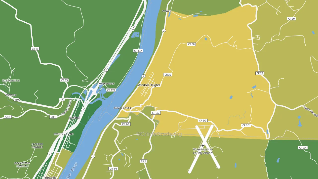 26075, WV Map of Drug-Related Crime Rates